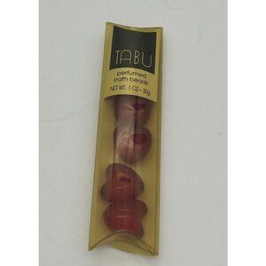 Vintage Tabu Perfumed Bath Beads Red Heart Net Wt. 1 oz /30g NIP
